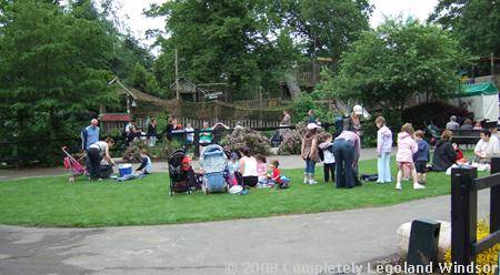 This picnic area used to be
the site of the Bum Shaker, but now it contains the Jolly Rocker