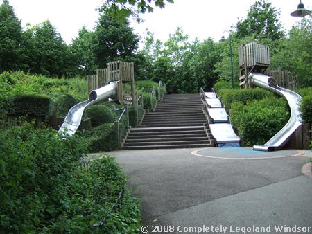 The stairs leading from the Beginning to the Imagination Centre